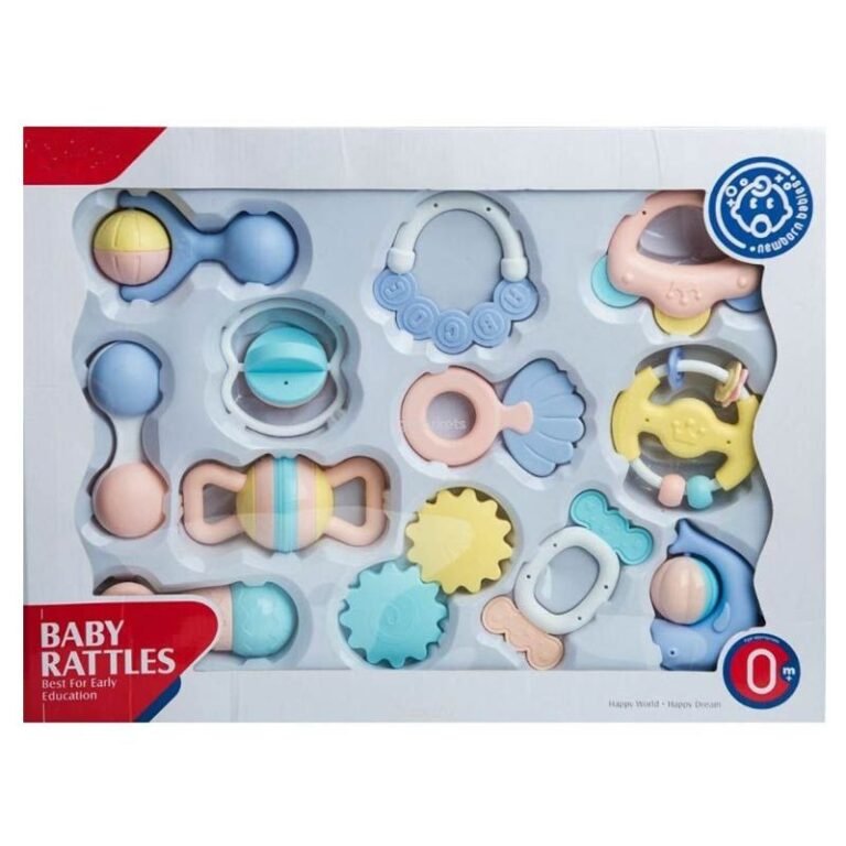 Huanger Baby Rattles & Teeter set, 12pcs 0m+
