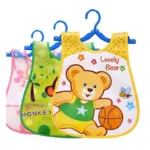 Colorful Straight Plastic Waterproof Bibs For Baby-1Pcs