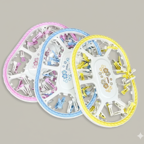 Folding Cloth Clip Hanger 24pcs clip