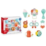 Huanger Baby Rattles Teether Set 8pcs Non Toxic-BPA Free 0m+