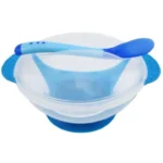 Silicone Baby Feeding Bowl + Spoon - Image 2