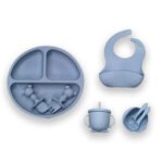 Silicone Baby Feeding Set Gift Items (8pcs)