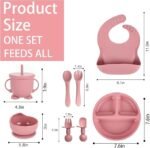 Silicone Baby Feeding Set Gift Items (8pcs) - Image 2