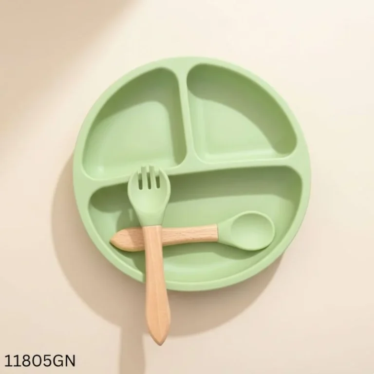 Toddler Plates 3 Pack - Divided Design Non-Slip Food Grade Silicone Dinnerware