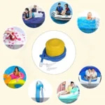 Blue Yellow Plastic Manual Air Pump Inflator Toy - Image 2