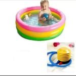 Baby Bath Tub, Baby Swimming Pool with Pumper (34 X10inch) - Multicolor - Image 2