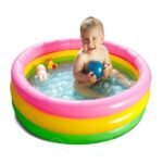 Intex Inflatable Baby Bath Tub FREE PUMPER Swimming Pool 24 inch (Multicolor)