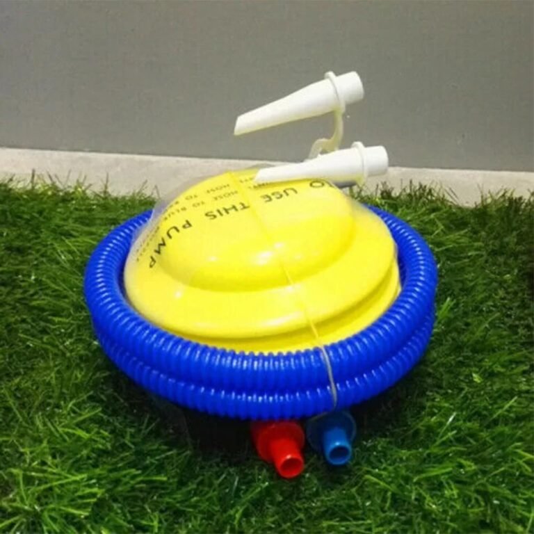 Blue Yellow Plastic Manual Air Pump Inflator Toy