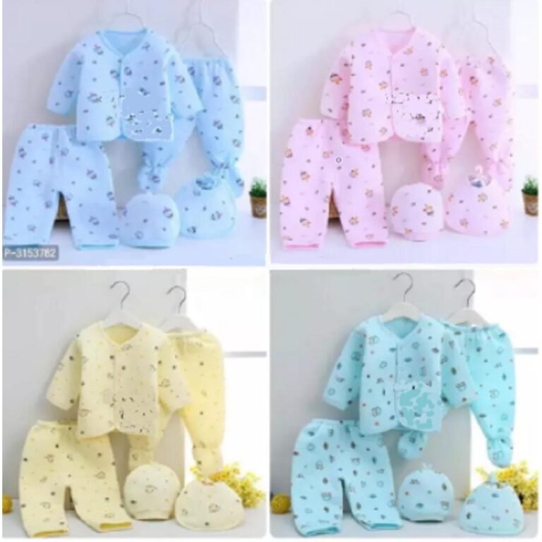 Winter Clothing Stranger Kids 1Set-5 Pieces Dress ( 0-6 Months baby )