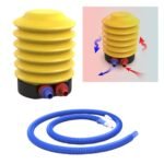 Blue Yellow Plastic Manual Air Pump Inflator Toy - Image 4