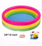 Baby Bath Tub, Baby Swimming Pool with Pumper (34 X10inch) - Multicolor - Image 3