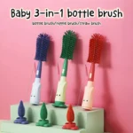 Baby Bottle Cleaning Brush Set for 3-in-1