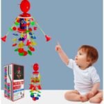 Rotating Bed Bell Toy with Music for Newborn Baby-Red