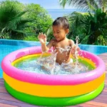 Baby Bath Tub, Baby Swimming Pool with Pumper (34 X10inch) - Multicolor